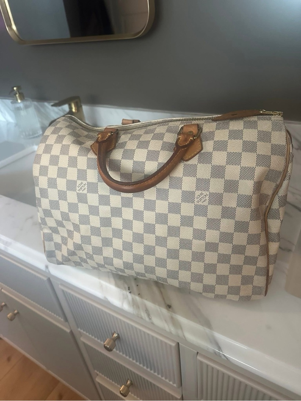 Authentic Louis Vuitton Damier Azur Speedy 30 - 2008 w/ Dust Bag